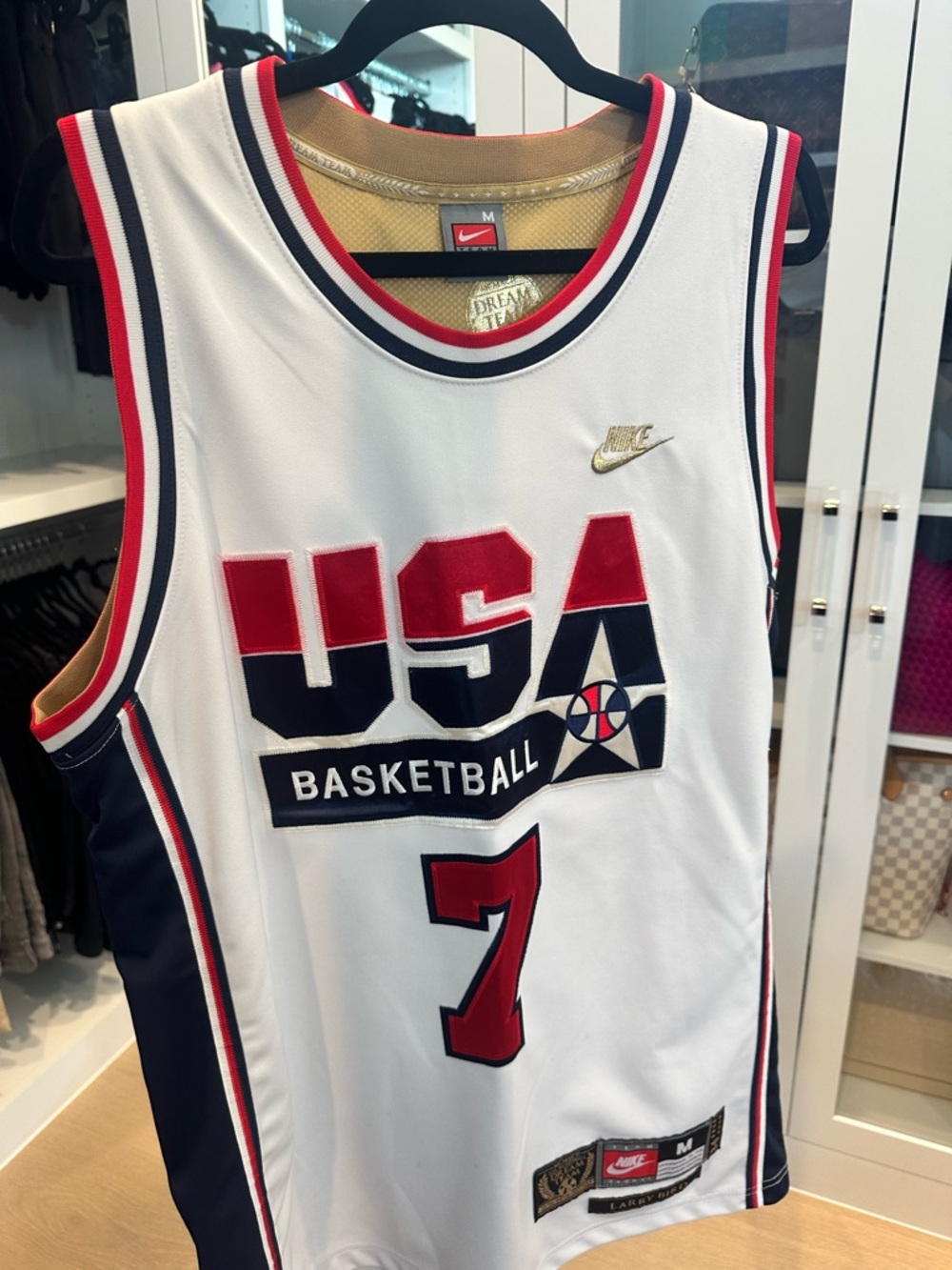 Authentic Nike #7 Larry Bird USA 1992 Dream Team Basketball Jersey